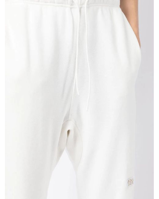 Advisory Board Crystals White Drawstring Track Pants for men