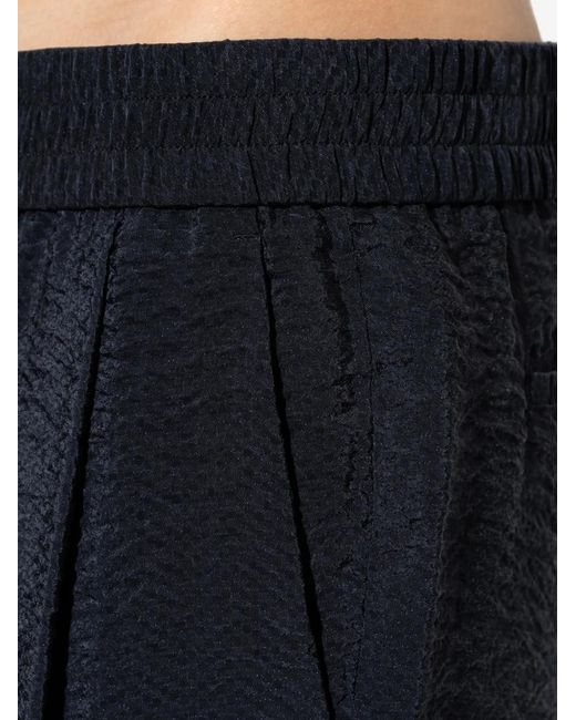 Giorgio Armani Blue Crinkled-Effect Tapered Trousers for men