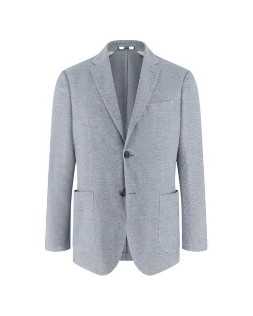 Boggi Blue Patch-Pocket Blazer for men