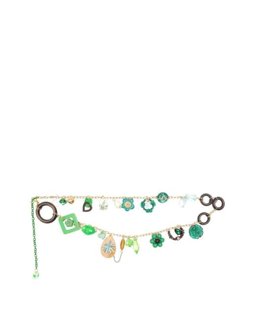 Amir Slama Metallic Embellished Chain Belt
