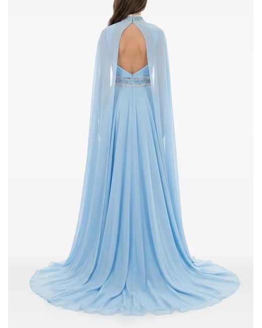 Gatti Nolli by Marwan Blue Embellished Maxi Dress