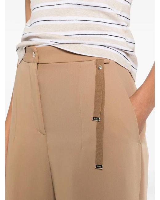 Herno White Pantalon À Fentes Et Détail En Gros-Grain