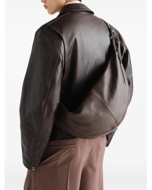 Lemaire Brown Quiver Clip Bag