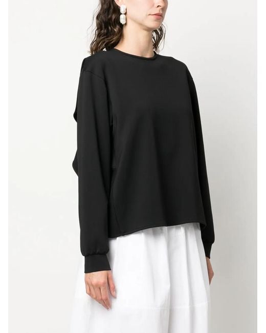 Viktor & Rolf Black Bow-Back Long Sleeves Cotton T-Shirt
