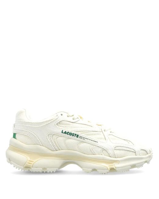 Lacoste Natural Logo-Embroidered Sneakers