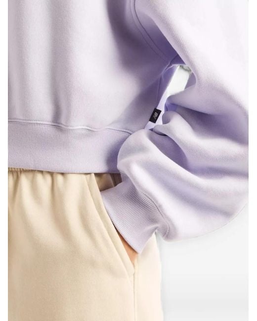 New Balance Purple Trackside Fleece Crew Sweatshirt