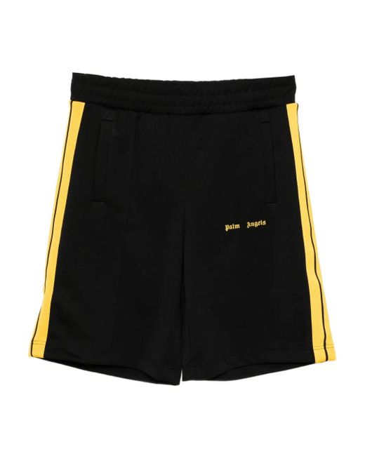 Palm Angels Black Bermuda Logo for men