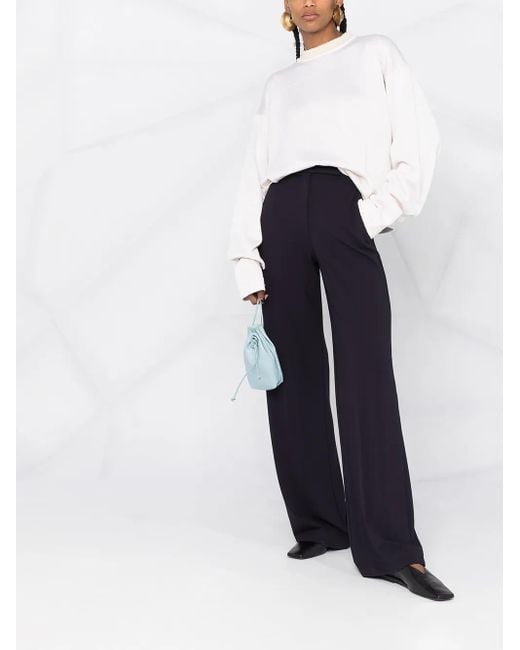 Jil Sander White Two-Tone Jumper
