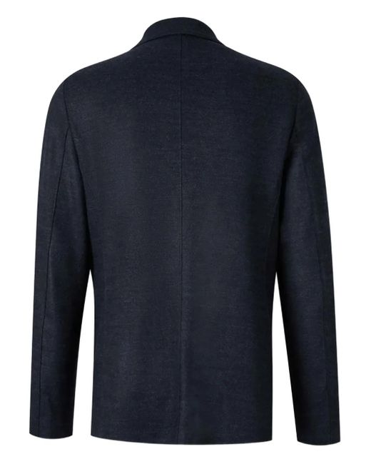 Harris Wharf London Blue Single-Button Patch-Pocket Blazer for men