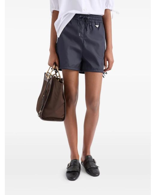 Prada Blue Drawstring Shorts