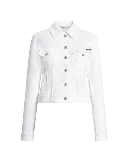 Dolce & Gabbana White Denim Jacket