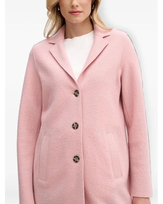 Ouí Pink Mayson Single-Breasted Notched-Lapels Coat