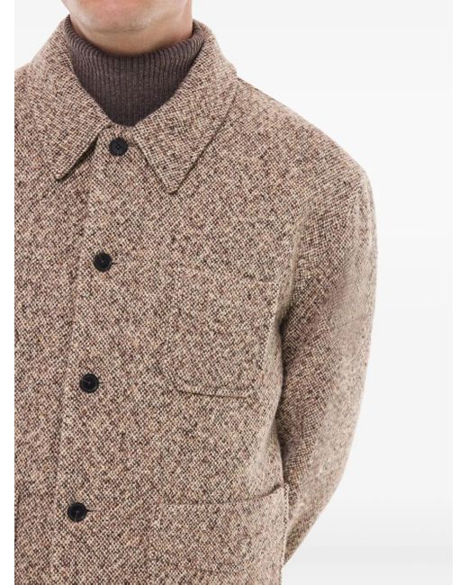 Fursac Brown Tweed-Pocket Jacket for men
