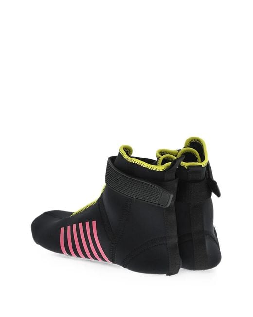DSquared² White Wave Touch-Strap High-Top Sneakers