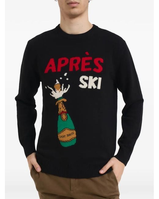 Mc2 Saint Barth Black Crew-Neck Sweater for men