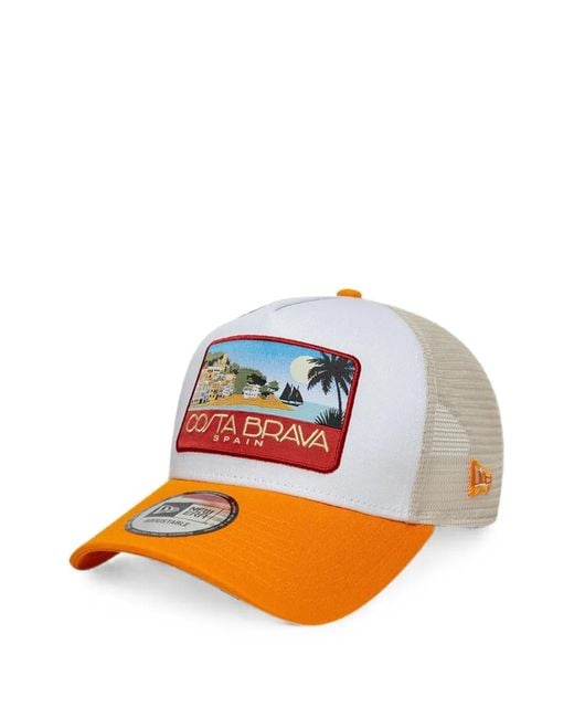 KTZ Orange Location Patch 9Forty Trucker Cap for men