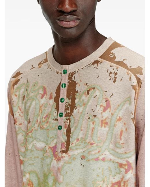 DIESEL Natural Henley Shirt for men