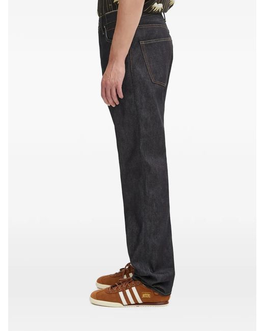Visvim Black Contrast-Stitching Jeans for men