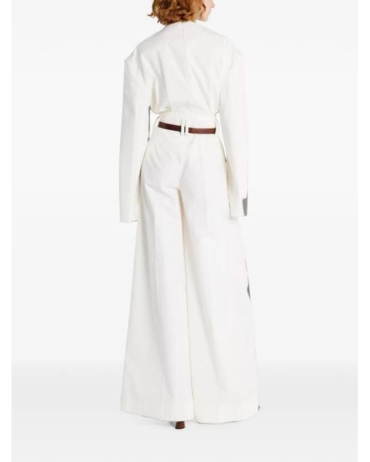 A.W.A.K.E. MODE White Wide-Leg Trousers