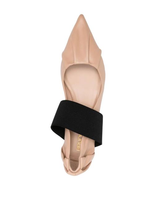 Bruno Frisoni Multicolor Pointed-Toe Leather Ballerina Shoes