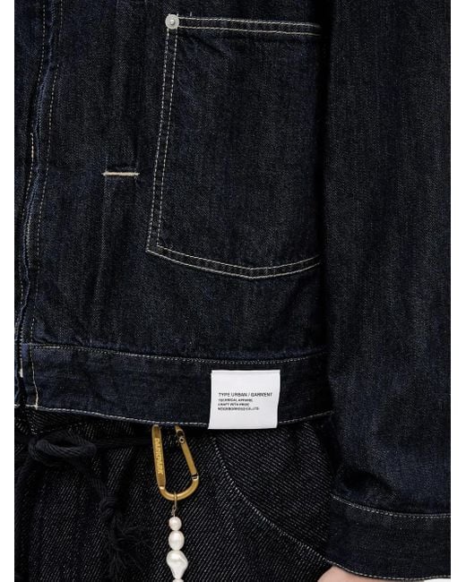 Neighborhood Jeansjacke mit aufgesetzter Tasche in Blue für Herren
