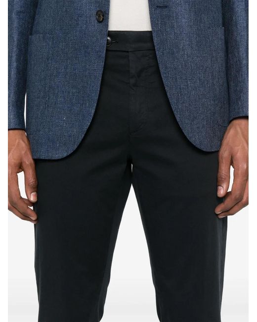 Canali Blue Stretch-Cotton Chinos for men