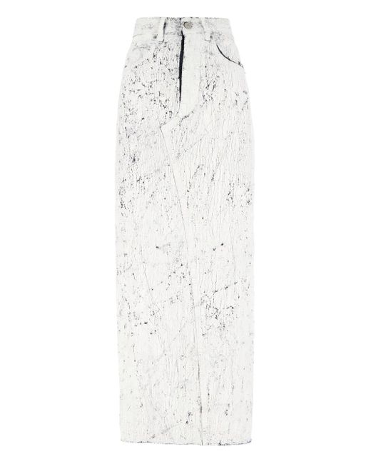 MM6 by Maison Martin Margiela ミディスカート ホワイト | Lyst