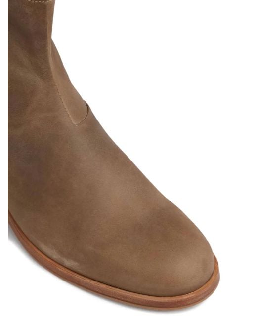 Common Projects Brown Waxed Suede Side-Zip Boots for men