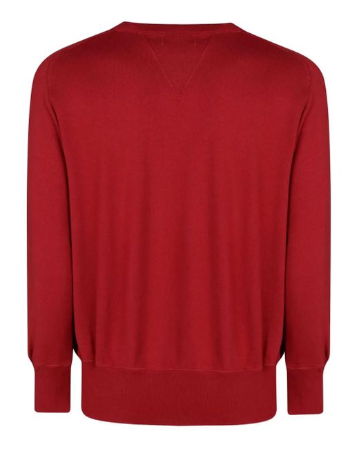Levi's Red Crew-Neck Cotton Sweater for men