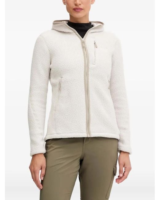 Jack Wolfskin White Zip-Up Hoodie