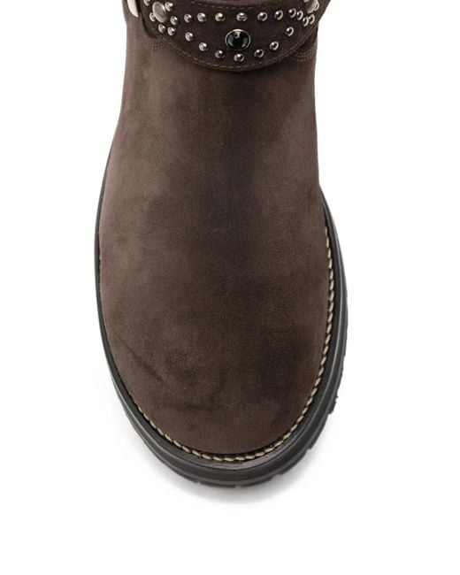 Second/Layer Black Buckled Studded Boots for men