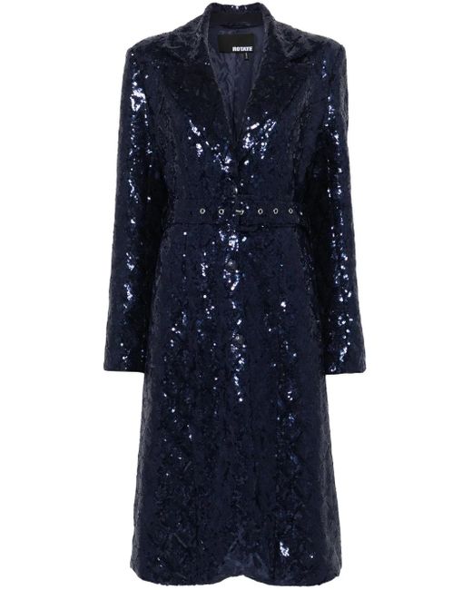 ROTATE BIRGER CHRISTENSEN スパンコール コート Blue