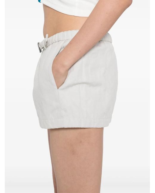 Christopher Esber White Crushed Belted Mini Skirt