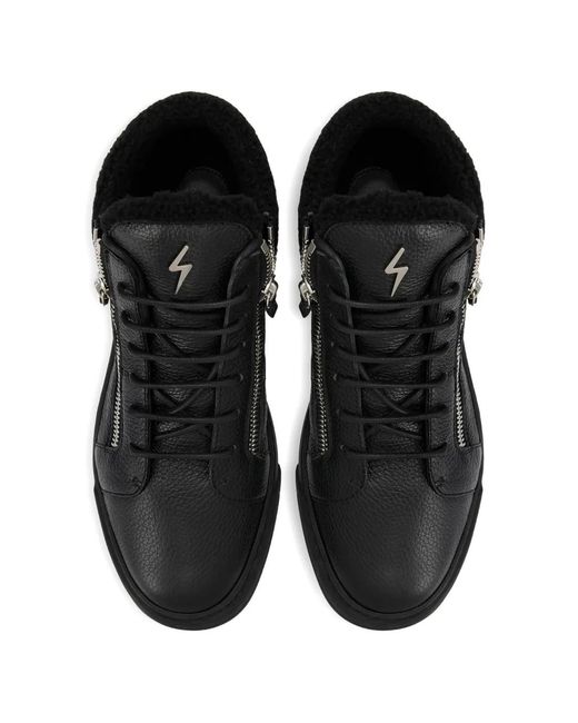 Giuseppe Zanotti Black Kriss Side Zippers Sneakers for men