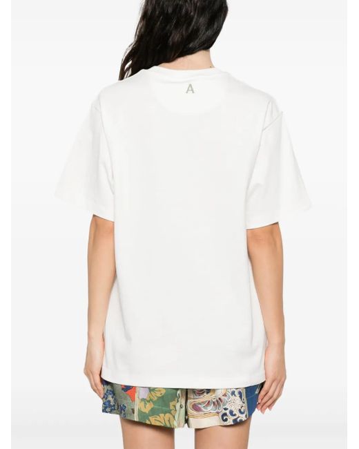 ALÉMAIS White T-Shirt mit grafischem Print