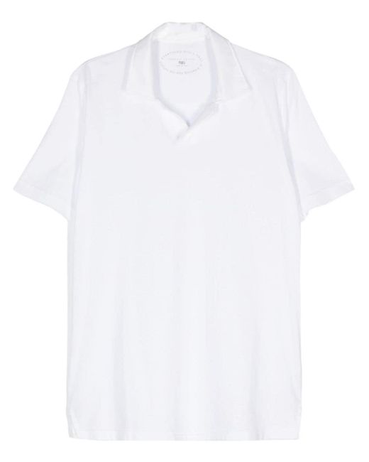 Fedeli White Franky Cotton Polo Shirt for men