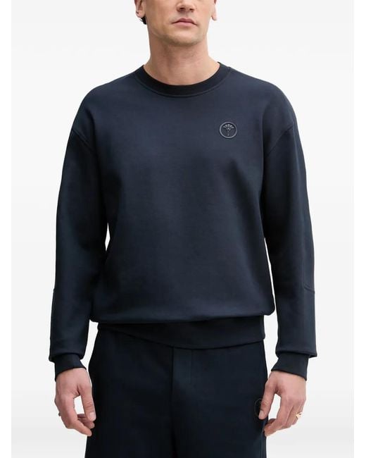 Joop! Blue Logo-Patch Crew-Neck Sweatshirt for men