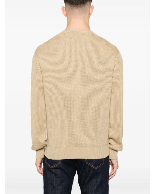 Jersey de canalé Canali de hombre de color Natural