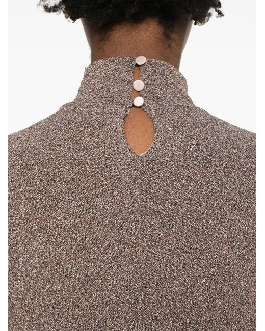 Forte Forte Gray Metallic-Threading Top