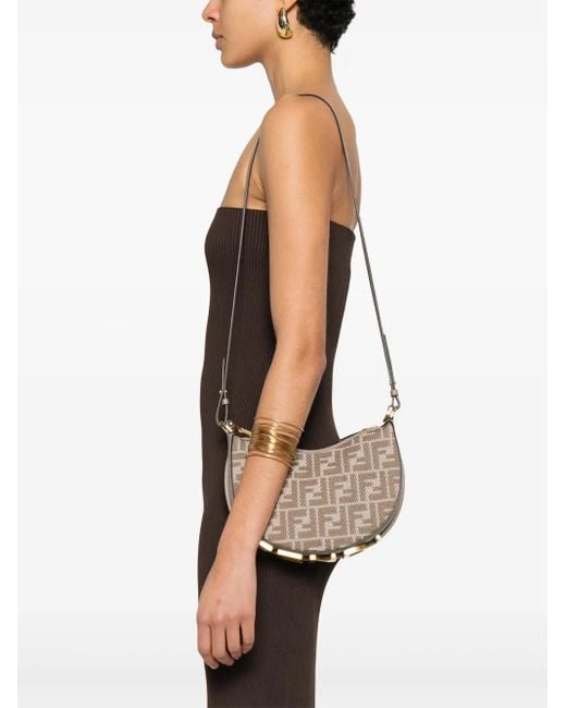 Fendi Gray Graphy Cross Body Bag