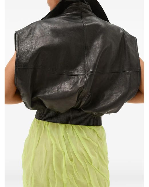 Versace Black Leather Vest