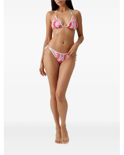 Melissa Odabash Pink Ornate Malta Bikini Top