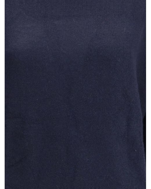 Allude Blue Turtleneck Cashmere Sweater