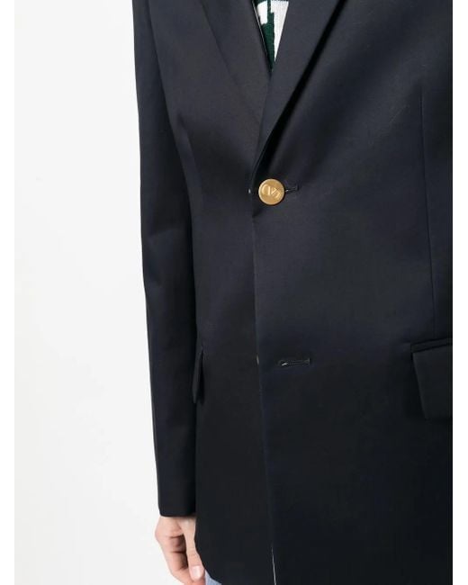 Valentino Garavani Blue Single-Breasted Blazer for men