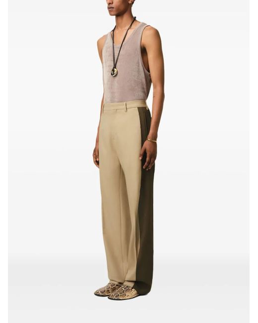 AMI Natural Contrasting Trousers for men