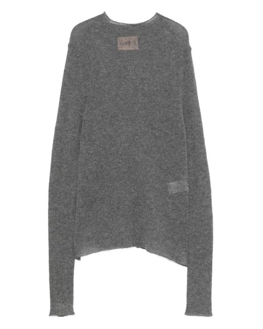 Plan C Gray Strickpullover mit Rundhalsausschnitt