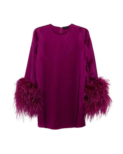 Abito Con Dettagli Piume di LAPOINTE in Purple