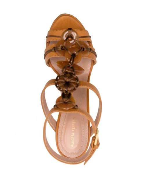 Alberta Ferretti Orange Summer Feeling 150Mm Platform Sandals