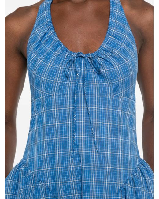 Faithfull The Brand Blue Del Ros Midi Dress
