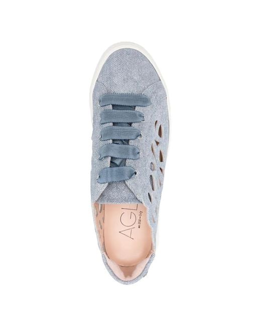 Agl Attilio Giusti Leombruni White Mandi Laser-Cut Lace-Up Fastening Sneakers